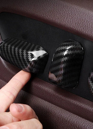 Seat Button Handle Cover Trim 6* For Lexus ES250 300h 350 2019-2023 Carbon Fiber