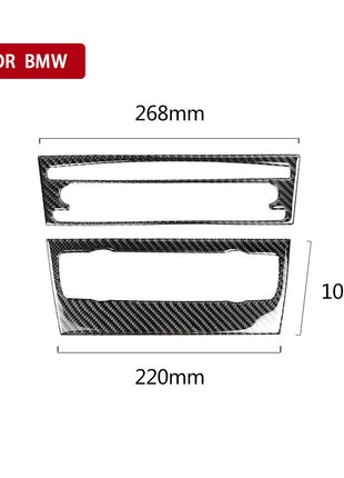 For Bmw E90 3 Series 2005-12carbon Fiber Air Conditioning Cd Control Panel Cover