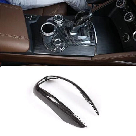 For Alfa Romeo Giulia Stelvio Real Carbon Fiber Car Gear Shift Head Cover