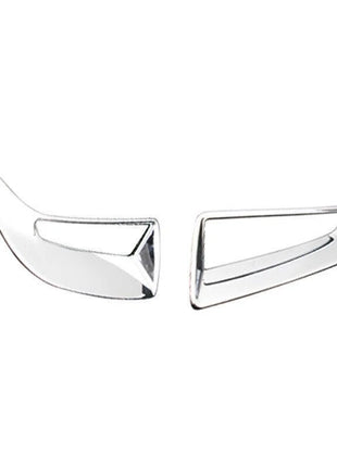 2P Chrome Exterior Rear Fog Light Lamp Frame Trim Fit For Lexus RX350 450h 16-19