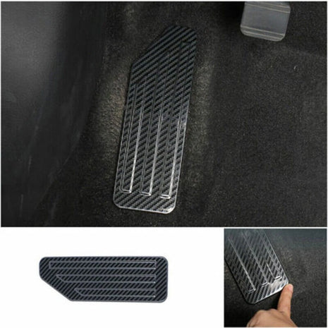 For Nissan Altima 2019-22 Carbon Fiber Steel Footrest Pad Pedal Cover Trim 1pcs