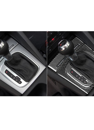 3pcs Real Carbon Fiber Automatic Gear Shift Panel Cover For Audi A3 S3 8p 06-07