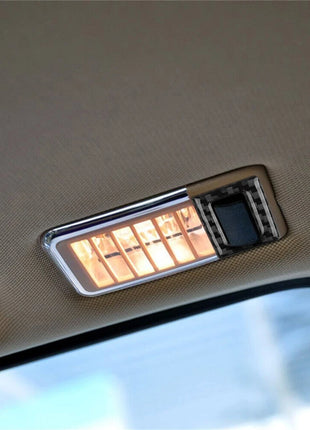 2闂佺厧顕悧姝況bon Fiber Roof Rear Reading Light Lamp Ring Cover For Bmw X3 E83 2004-2010