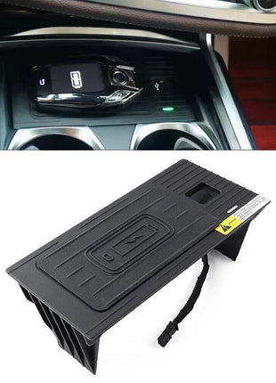 For Bmw 7 Series F01 F02 2016-2019 Black Wireless Charger Pad Panel Phone Holder