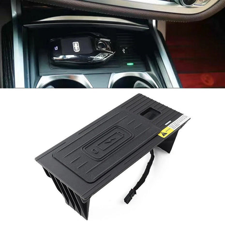 For Bmw 7 Series F01 F02 2016-2019 Black Wireless Charger Pad Panel Phone Holder