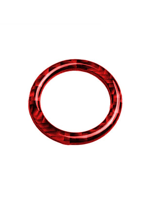 Red Carbon Fiber Engine Start Stop Switch Button Trim For Bmw 3 Series E90 05-12