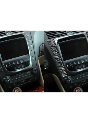 2Pcs Carbon Fiber Interior Central Console Side Cover Trim For Lexus GS300/350