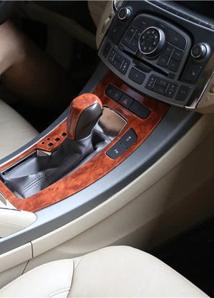 Fit For Buick Lacrosse 09-12 Peach Wood Inner Gear Shift Panel Decor Cover Trim