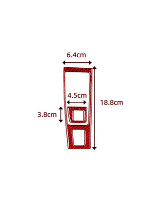 Red Carbon Fiber Gear Shift Panel Cover Trim Sticker For Lexus CT200h 2011-2017