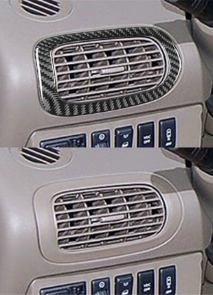 2pcs Left-right Air Vents Trim Cover Carbon Fiber For Nissan Quest 2004-2006