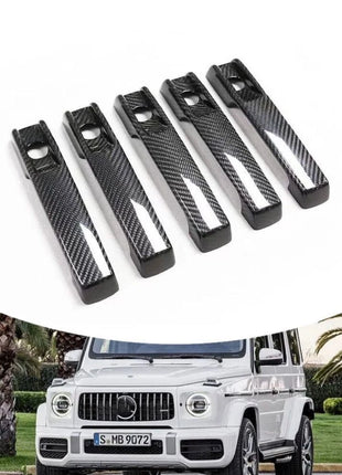 For Mercedes Benz W464 G class 5PCS Door Handle Cover Trim Real Carbon Fiber