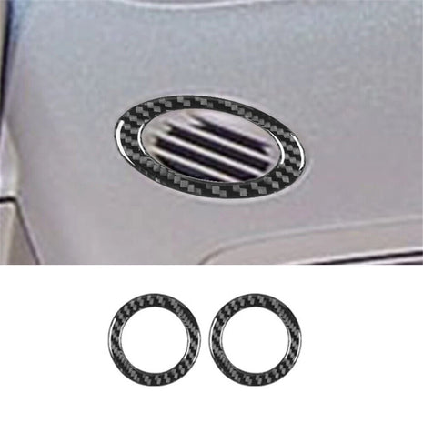 Left-right Air Vents Circle Trim Cover Carbon Fiber For Nissan Quest 2004-2006