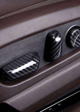 Seat Button Handle Cover Trim 6* For Lexus ES250 300h 350 2019-2023 Carbon Fiber