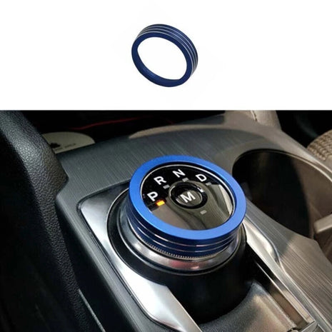 Entral Console Gear Shift Button Trim Blue Aluminum For Ford Focus ST RS 19-20
