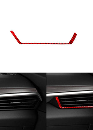 Red Carbon Fiber Passenger Air Vent Out Frame Cover For Nissan Altima 2019-2022