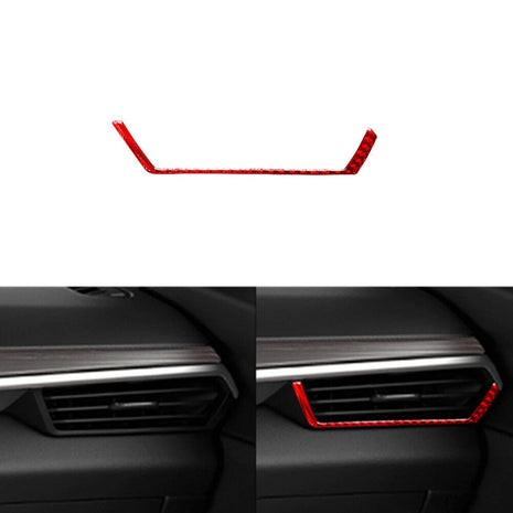 Red Carbon Fiber Passenger Air Vent Out Frame Cover For Nissan Altima 2019-2022