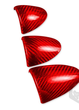 3Pcs Red Dry Carbon Fiber Dashboard Gauge Pod Cover For Nissan 350Z Z33 2003-09