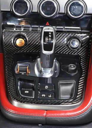 Soft Carbon Fiber Center Console Trim Cover Sticker For Jaguar F-type 2013-2023