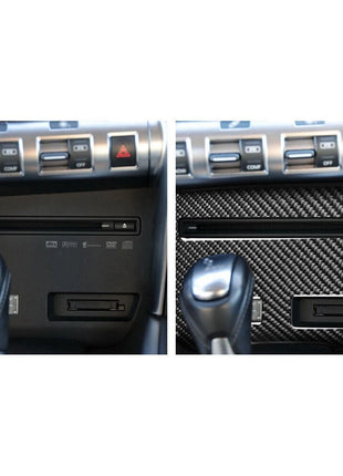 Carbon Fiber Cd Player Control Panel Cover Trim For Nissan Gt-r R35 Type B