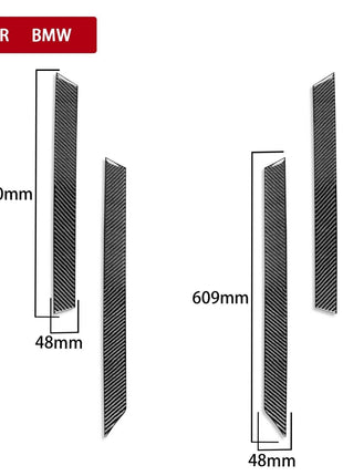 4Pcs For BMW 3 Series M3 E46 1998-05 Interior Door Panel Cover Carbon Fiber Trim