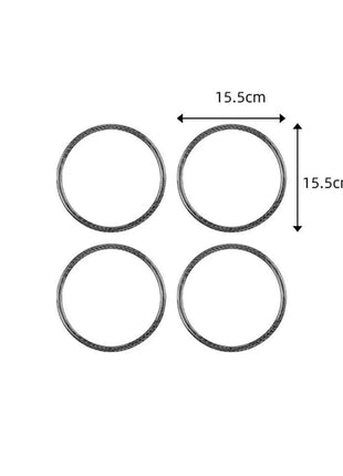 4Pcs Carbon Fiber Door Speaker Ring Cover Trim For Nissan Rogue 2014-2016