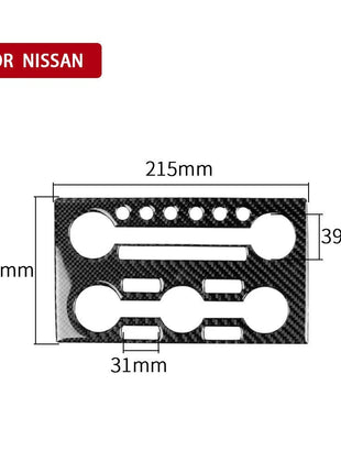Carbon Fiber Console Control Panel Cover Trim For Nissan Gt-r R35 2008-2016