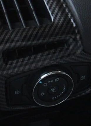 Control Frame Trim 1PCS Carbon Fiber For Ford Focus 2012-2018 Headlight Switch