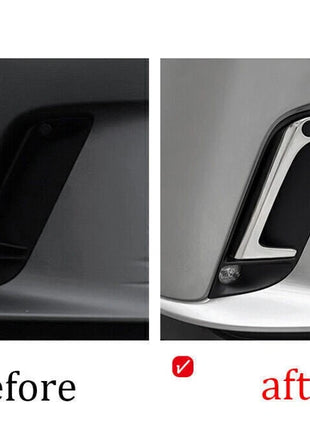 For Lexus RX 350 350h 500h 2023-24 Chrome Steel Front Fog Light Lamp Strip Trim
