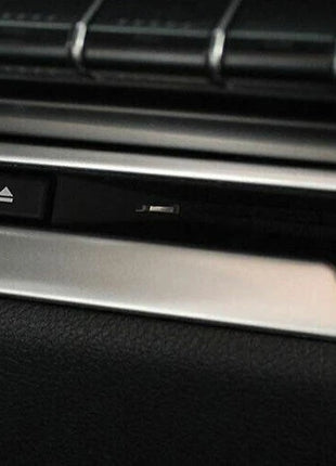 Console CD Button Control Frame Trim For Lexus UX200 250h 2019-2023 Silver Steel