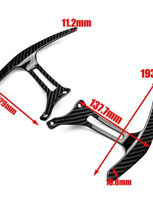 2pcs Real Carbon Fiber Steering Wheel Paddle Shifter Extension for Ferrari F8