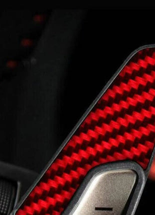 Steering Wheel Shift Paddle Trim For Lexus IS300 350 14-19 Real Red Carbon Fiber