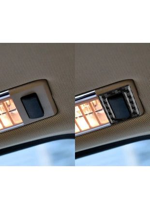 2闂佺厧顕悧姝況bon Fiber Roof Rear Reading Light Lamp Ring Cover For Bmw X3 E83 2004-2010