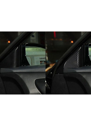 2x Carbon Fiber Front Door Triangle Cover Trim For Nissan Altima 2013-2015 Typeb
