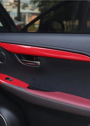 For Lexus NX200t 300h 2015-2021 Red Carbon Fiber