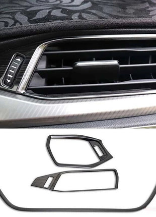 2019-2020 3pcs Black Titanium Console Air Outlet Vent Decor Fit for Ford Focus