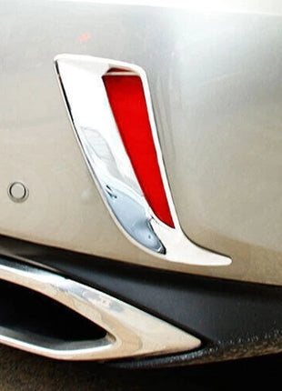 2P Chrome Exterior Rear Fog Light Lamp Frame Trim Fit For Lexus RX350 450h 16-19