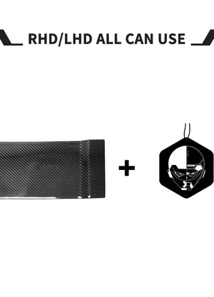 Dry Carbon Fiber Console Storage Panel Cover For Ford F150 F-150 Raptor 2021-24