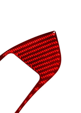 5Pcs Red Carbon Fiber Interior Central Console Cover Trim For Lexus RX300 Type A