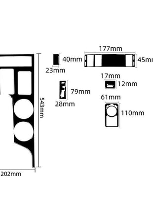 6Pcs Gloss Black Gear Shift Panel Cover Trim For Lexus RC300 350 200T 2015-2020