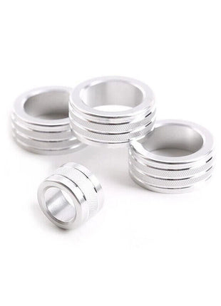 Silver Alloy Air Conditioner Switch Knob Ring Cover For Bmw 5 Series E60 2004-10