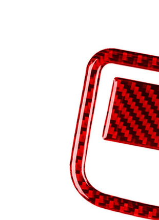 Red Carbon Fiber Co-pilot Glove Box Frame Cover Trim For Nissan Rogue 2014-2016