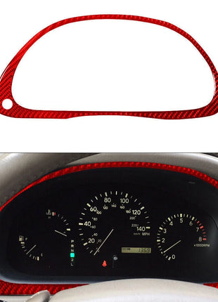 Red Carbon Fiber Interior Speedometer Cover Trim For Lexus RX300 1998-2003 TypeB