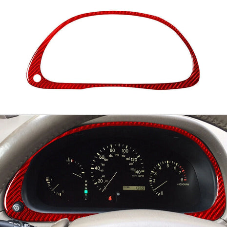 Red Carbon Fiber Interior Speedometer Cover Trim For Lexus RX300 1998-2003 TypeB
