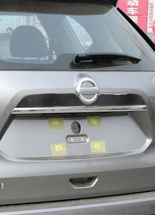 2X Carbon Fiber License Plate Lights Up Cover Trim For Nissan Rogue 2014-2016