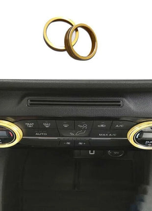 Switch Button Central Console AC Trim Aluminum Yellow For Ford Focus ST RS 19-20