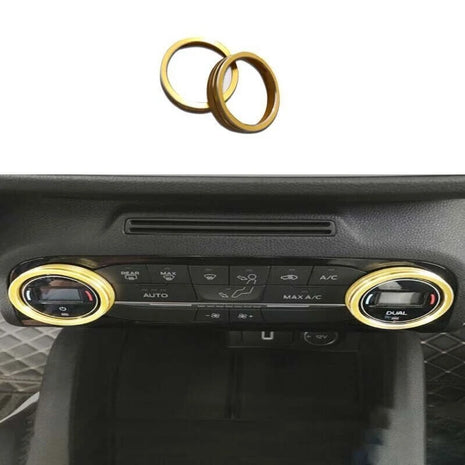 Switch Button Central Console AC Trim Aluminum Yellow For Ford Focus ST RS 19-20