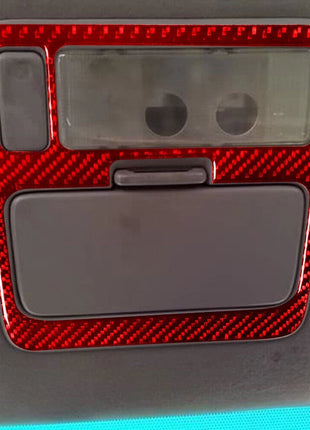Red Carbon Fiber Interior Overhead Console Frame Trim For Lexus RX300 1998-2003