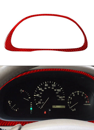 Red Carbon Fiber Interior Speedometer Cover Trim For Lexus RX300 1998-2003 A