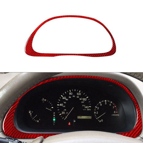 Red Carbon Fiber Interior Speedometer Cover Trim For Lexus RX300 1998-2003 A