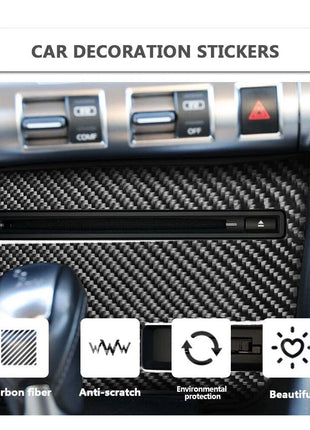 Carbon Fiber Cd Player Control Panel Cover Trim For Nissan Gt-r R35 Type B